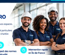 Illustration IA d’une équipe de nettoyage diverse